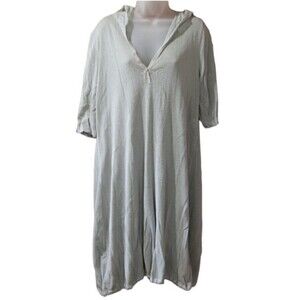 Annette Görtz Gray Hooded Lagenlook Tunic Dress Casual Relaxed Minimalist XL